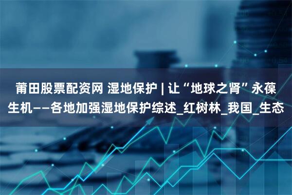 莆田股票配资网 湿地保护 | 让“地球之肾”永葆生机——各地加强湿地保护综述_红树林_我国_生态